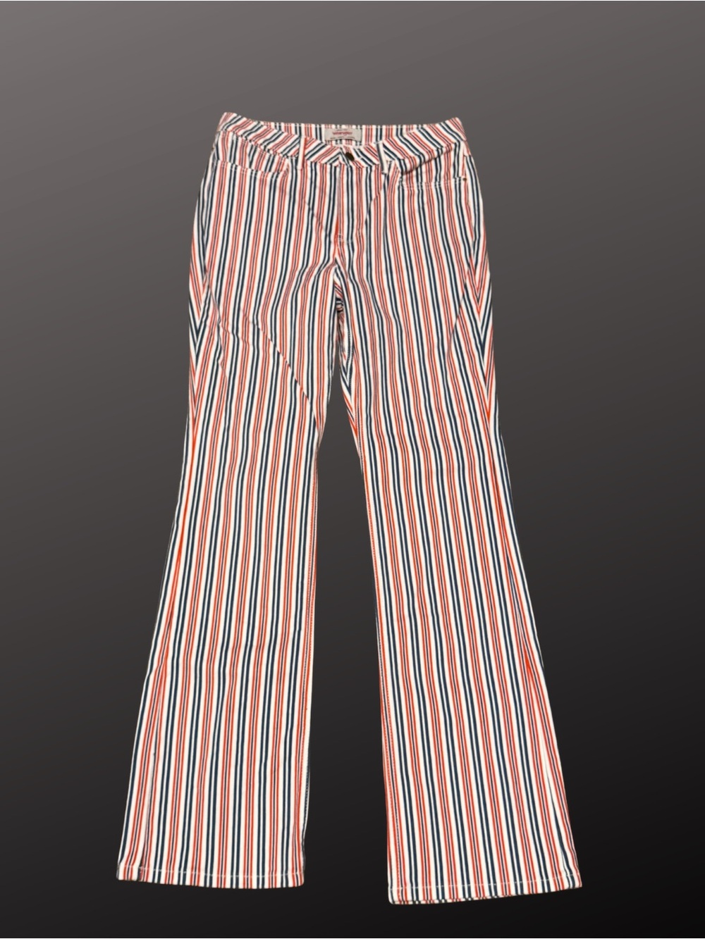 Wrangler, Striped Wide-Leg Women’s Jeans in Red, Navy & White